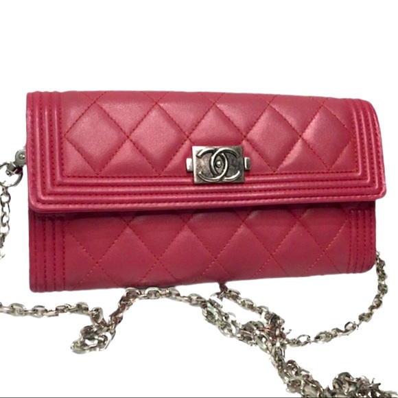 CHANEL Handbags - Authentic Chanel Boy long wallet / WOC